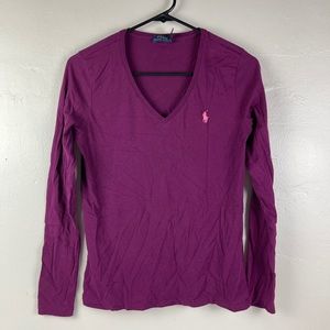 POLO Ralph Lauren Long Sleeve V-Neck Tee Shirt